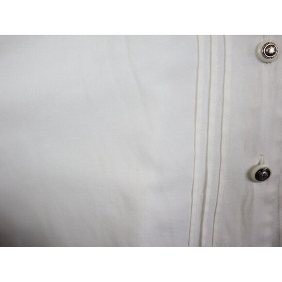 JANTZEN - WOMEN'S IVORY LONG SLEEVE BUTTON-UP BLOUSE - SIZE XL - FLAWS - Picture 12 of 14